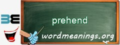 WordMeaning blackboard for prehend